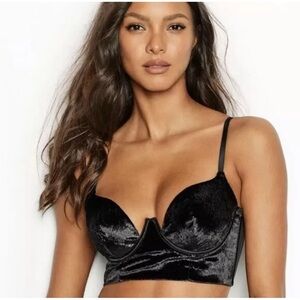 Victoria’s Secret Black Velvet Shimmer Very Sexy Balconet Bra